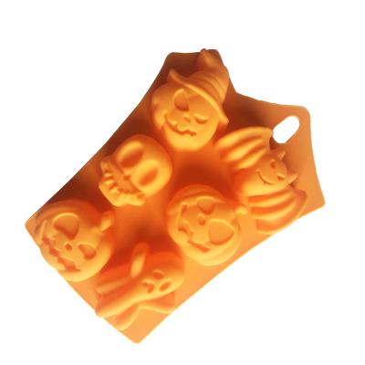 China Viable Baking Silicone Pastry Chocolate Cake Mold Muffin Halloween Ghost Form Candy Mold for sale