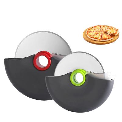 China Durable Pizza Cutter Tool Pizza Baking Knife With Single Wheel Stainless Steel Pizza Cutter for sale