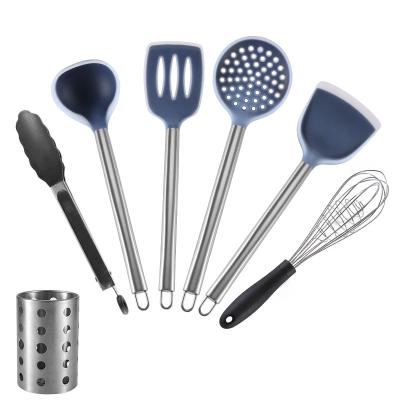 China Sustainable 7 Piece Kitchen Accessories Baking Cooking Kitchen Utensils Set Stainless Steel for sale