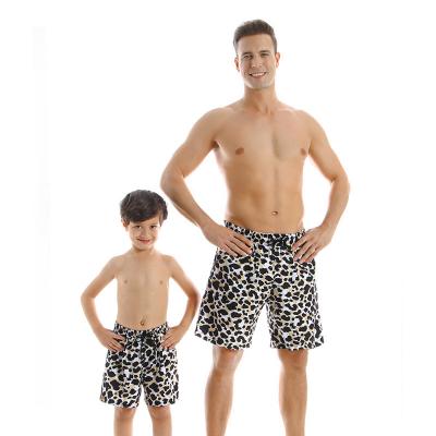 China ZY5147 Antibacterial Label Mens Leopard Boardshort Custom Swimming Trunks for sale