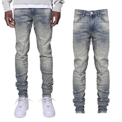 China 2022 Fashion Brand Mens Designer Stacked Jeans Mens Denim Pants Breathable Custom Fit Skinny Jeans for sale