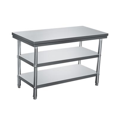 China Factory Direct Selling Steel+Stainless Steel Work Table Cold Rolled 201/304 For Kitchen Prep Table for sale