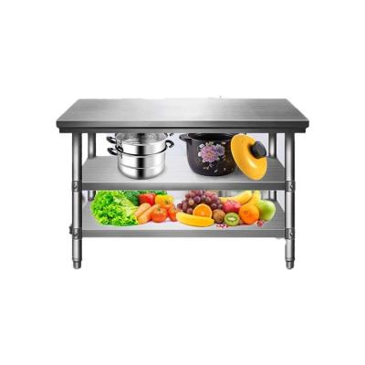 China Hot Sale Steel+Stainless Steel Professional Manufacturer 304/201 Cold Rolled Commercial Kitchen Work Table for sale