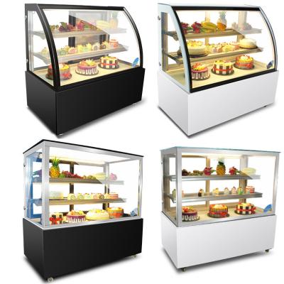 China Durable Hot Selling Double-temperature United States Standard Bakery Vertical Cake Showcase Display Refrigerator for sale