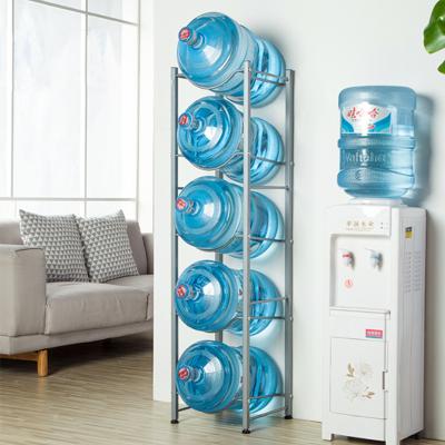 China Sustainable High Quality 3 4 5 Tier Floor Display 5 Liter Bucket Storage Water Bottle Display Rack / 20 Gallon 5Gallon Water Bottle Rack for sale