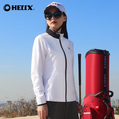 China Wholesale Custom Women Cheerleader Fashion Anti-wrinkle Propeller Golf Girl Jacket OEM Blue Orange Outdoor Cloth Clothes Girls Uniform for sale