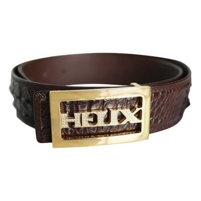 China PROPELLER Crocodile Belt Buckle Leather Auto Belt Genuine Leather For Men Black Business Brown Cow White Light Blue Item for sale