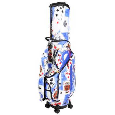 China High Quality Nylon Golf Holder Prop Propeller Carry Golf Club Bag Leather Custom OEM Customized Logo for sale