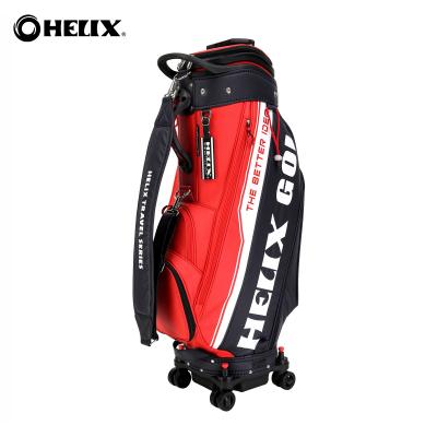 China Propeller Nylon Golf Club Carry Bag With Lock Golf Cart Bag With Wheel Custom Golf Carry Bag Waterproof Pockets Custom Logo for sale