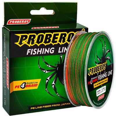 China 5 colors wholesale high strength 100m 4 strand pe braided fishing line for sale