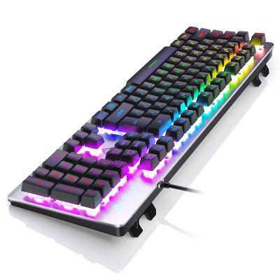 China Numeric Keypad New Standard RGB Lights 104 Keys USB Cable Custom Computer Wired Keyboards for sale