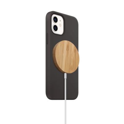 China Magnetic Eco - Friendly Wooden Cell Phone Chargers Phone 15w Wooden Wireless Charger for sale