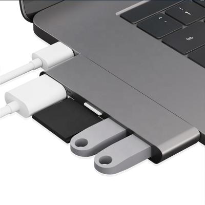 China Portable High Speed ​​USB C Hub 5 In 1 USB 3.0*3 SD+Type C Hub 5port SD+Micro CardReader For Macbook Pro for sale