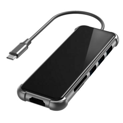 China Portable Hub USB-C Docking Station USB to Multifunctional Hub 6 in 1 Hub with HD-MI+USB 3.0*3+SD+TF for sale