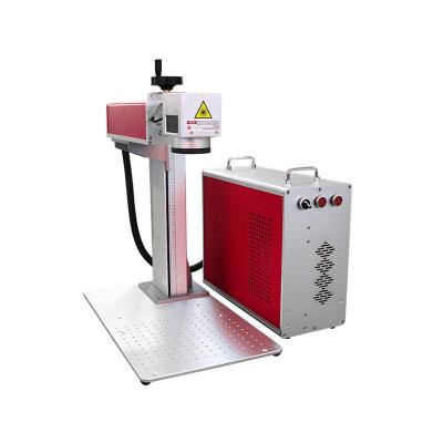 China Water-cooled Split Desk Portable Type 20w 30w 50w 100W Fiber CO2 Laser Marking Marker Machine for sale