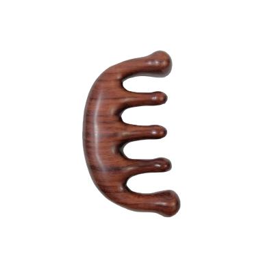 China Wood Head Massage Comb For Head Meridian Channel Scalp Massage Therapy No Static Green Sandalwood Wooden Comb for sale