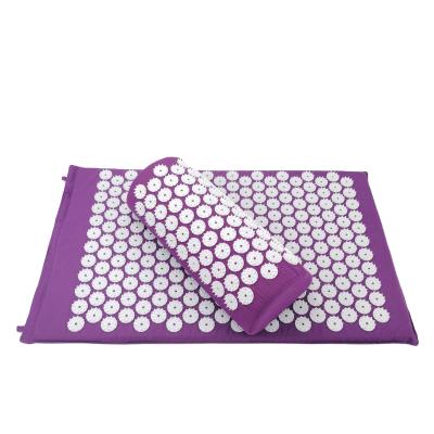 China Wholesale Custom Printed Healthy Foot Mat Acupuncture Mat Body Acupressure Yoga Mat and Pillow Set for sale