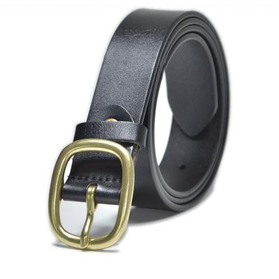 China Cheap Fashion.Casual Oval Buckle Leather Belt Women Belts Real On Dresses Cowboy Belt for sale