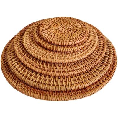 China Bilink Sustainable Household Area Mat Pad Pad Coasters Kitchen Table Rattan Coasters Bowl Pads Insulation Pad Around Area Mats for sale