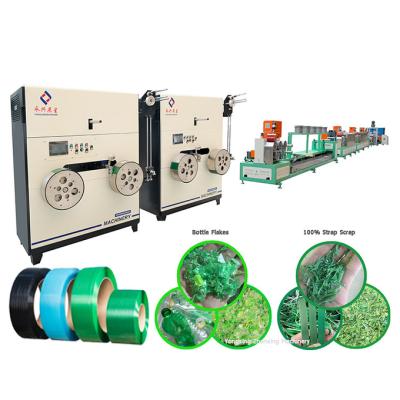 China Boost Efficiency PET Strap Production Line with 300kg/h Output and PET Flakes/Granules for sale