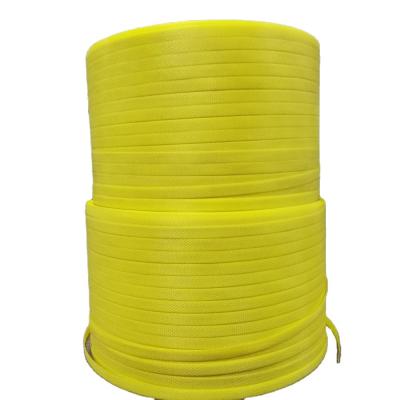 China Geel plastic bandband van PP-verpakkingsband 0,5 mm 5 mm Te koop