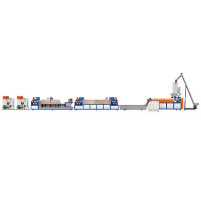 China PP Strapping Band Sandwich Packing Belt Making Machine 4 Strips Twin Screw Extruder for sale