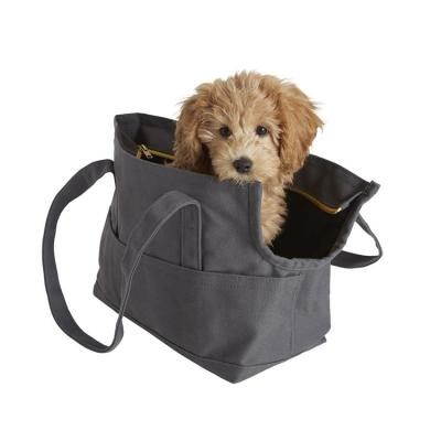 China Cotton Breathable Wholesale Canvas Foldable Travel Airline Approved Pet Carrier Tote Bag For Cat Puppy Portable Outdoor Dog Use for sale