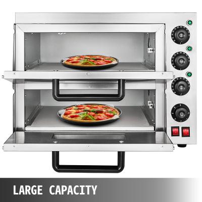 China Commercial Oven Single /Double Deck Electric Rotisserie Pizza Bakery Snack Bar Stove Catering Machine 122F to 662F for Home Commercial for sale