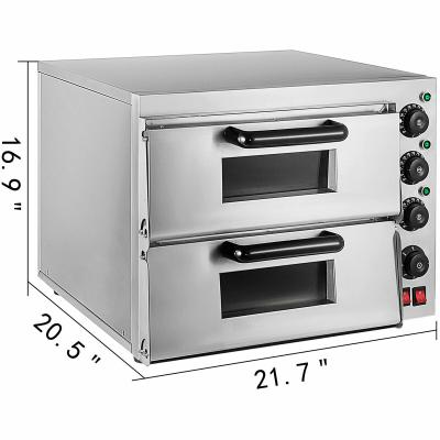 China Commercial Oven Single /Double Deck Electric Rotisserie Pizza Bakery Snack Bar Stove Catering Machine 122F to 662F for Home Commercial for sale