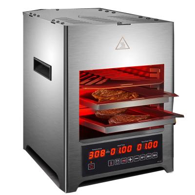 China Mini Electric Kitchen Oven Indoor Steak Grill Commercial Infrared Broiler with LED Screen Toaster 3 Table Top for Restaurant Home for sale