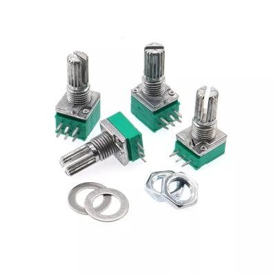 China Standard 8PIN- RV097NS B10K 103  Dual Audio Volume Power Amplifier Adjustable Potentiometer RK097 Handle length 15MM for sale