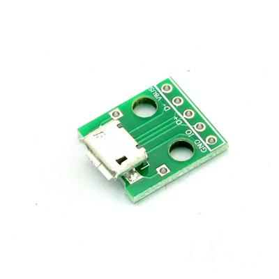 China Micro USB to immerse in female socket Type B Mike 5p SMD to In-line Conversion Board The female head is soldered Micro USB substaple code for sale