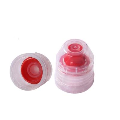 China Non Spill Theft Proof 28mm Bottle Water Dispensing Cap With Silicone Valve , 28-400 Thread Size Bicolor Valve Cover for sale