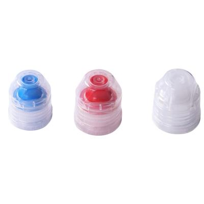 China Spill No No Puddle 28mm Neck Finish Sport Water Bottle Cap With Valve, Pilfer Proof Sport Bottle Cap Dispensing Supplier for sale