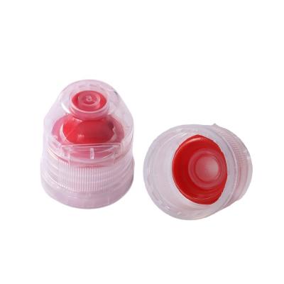 China Non Spill 28mm Pco Flip Top Cap 1810 Neck Finish Sports Water Bottles With Valve , Pilfer Proof Sport Water Cap With Valve for sale