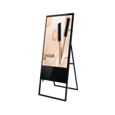 China 50 Inch Restaurant In Store Advertising Board Display Mobile Portable Digital Signage 32/43/49 Inch for sale