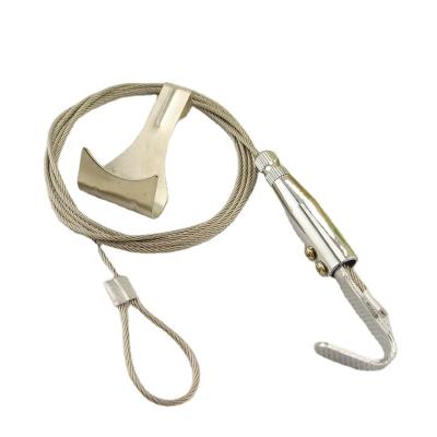 China MANUFACTURING Adjustable 304 Wire Rope For Picture Hanger Gallery Exhibition Hall Oil Painting Hanging Hook for sale