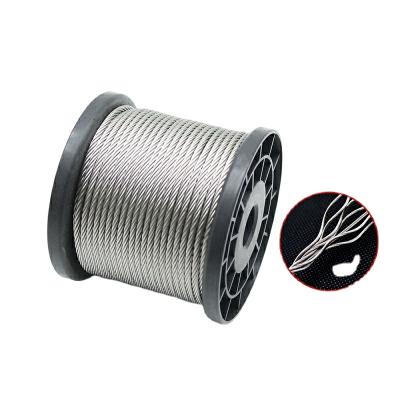 China 304 high tension 304 stainless steel wire rope price for sale