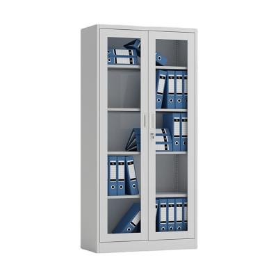 China Newest Latest Sale Office Adjustable Hot Promotional Glass Door Glass Door File Storage Cabinets (Others) Steel Filing Furniture for sale