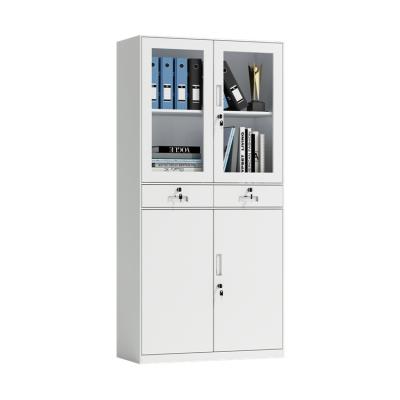 China (Others) Office Furniture Metal Sliding Glass Door Adjustable Storage Cabinet Customized Steel Filing Cabinet for sale