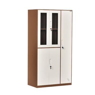 China Factory Supply Adjustable (Height) Modern Office Furniture Steel Double Door All Glass File Cabinet for sale