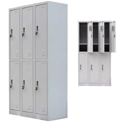 China 6 pintu pintu roperos armario steel locker metal locker gym iron locker staff metalwork lockers school storage locker for sale