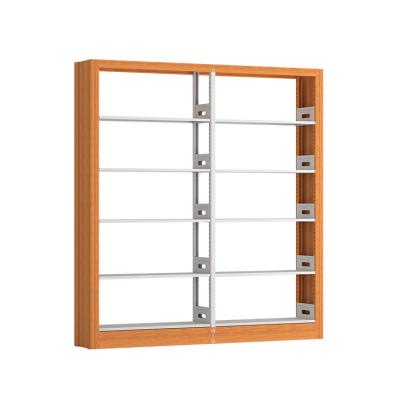 China Newest Modern Promotional Library Equipment Steel Bookcase Shelf Metal Bookcase for sale