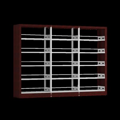 China Modern high quality 5 layers stainless steel bookshelf for library for sale