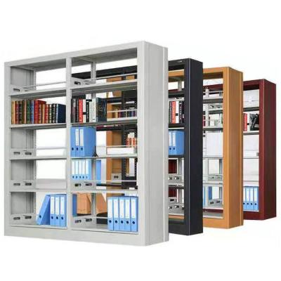 China Large Modern Direct Wholesale Standard Double Sided Steel Drawing Shelf School Library Furniture for sale