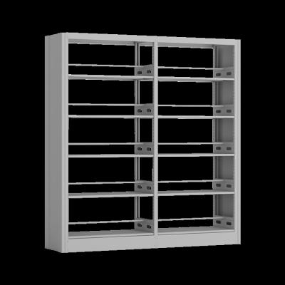 China Modern Hot Selling Double Sided Metal School Library Steel Book Shelves for sale