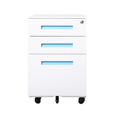 China Adjustable (Height) All Kinds of Hot Selling Colorful Metal Filing Cabinet 3 Drawer Mobile Pedestal for sale