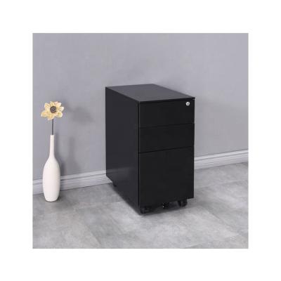 China (Size) Hot Selling Adjustable Pedestal Mobile Cabinet Locker Cabinet Metal Filing Shelf A4 File Storage Mobile Cabinet 3 Drawer for sale