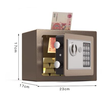 China Digital Security Mini Safe Box For Home Electronic Cash Storage/Hotel Gun Safe Box/Piggy Bank/Hotel Room Small Lock Electronic Safes Metal Security strong for sale