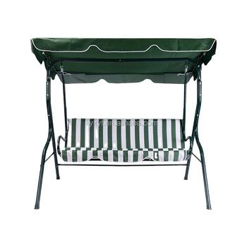 China Strong Iron Frame Stainless Steel Iron 3 Seat Patio Swing With Canopy for sale